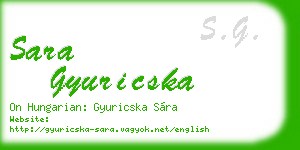 sara gyuricska business card